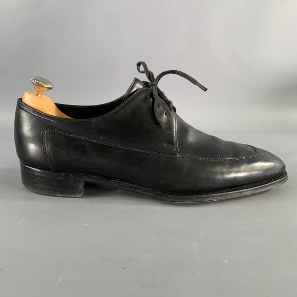 JOHN LOBB Size 9 Black Leather Pointed Toe Lace Up Shoes main image 7